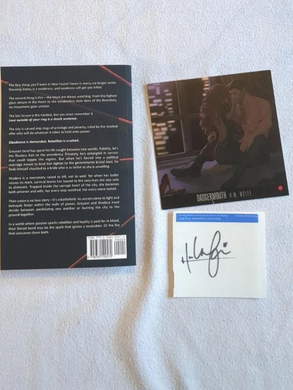 Signed Bookplate & Art Print Daggermouth H. M. Wolfe Paperback Indie Oop